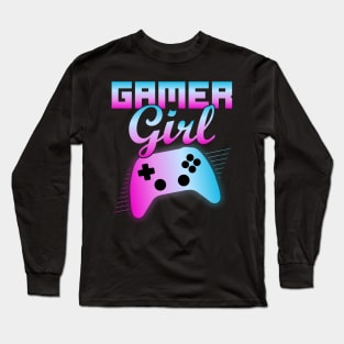 Gamer Girl Funny Video Gaming Game Controller Graphic Gift Long Sleeve T-Shirt